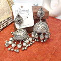 Oxidised Jhumka With Pearl