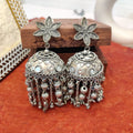 Floral Oxidised Jhumka