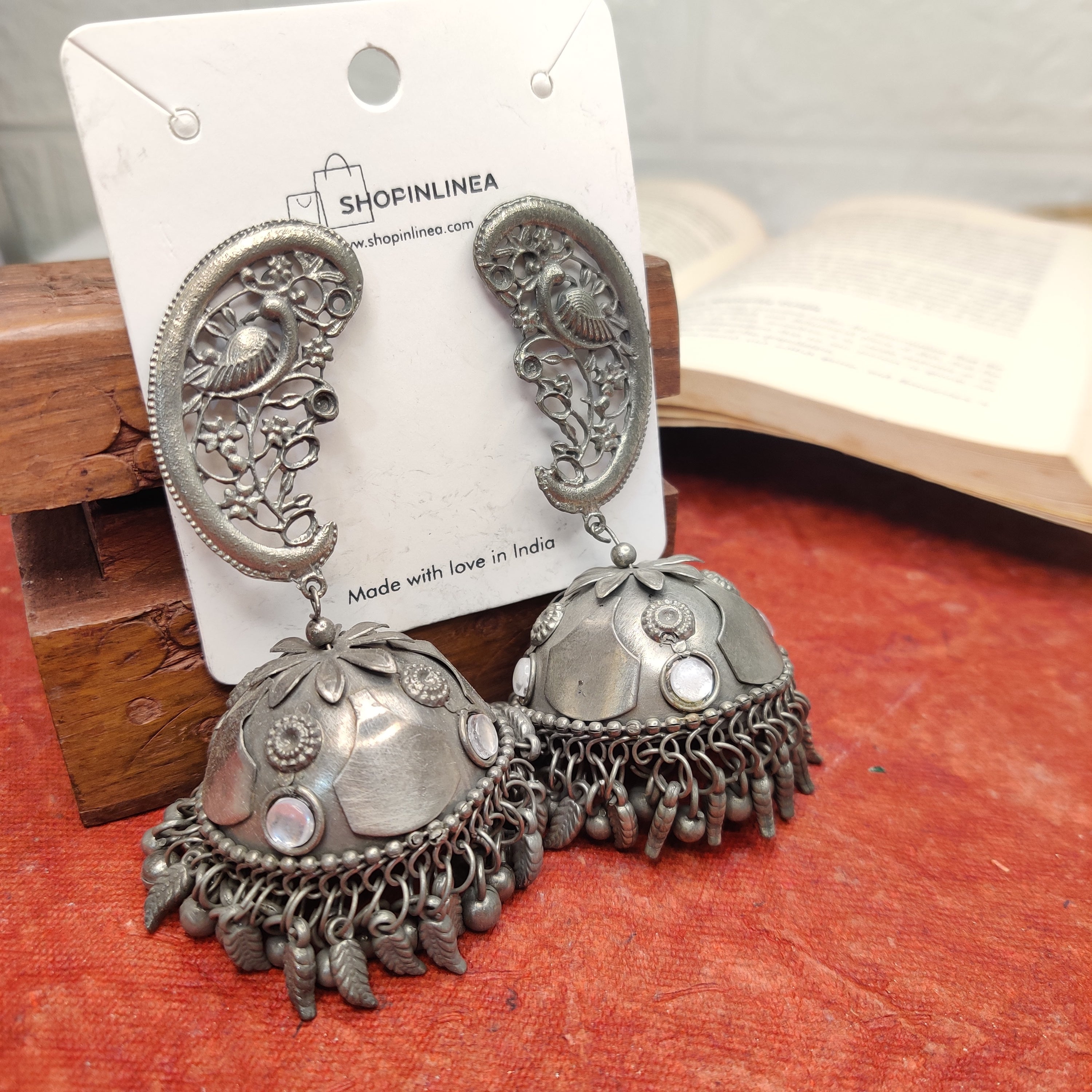 Heavy Look German Silver Jhumka