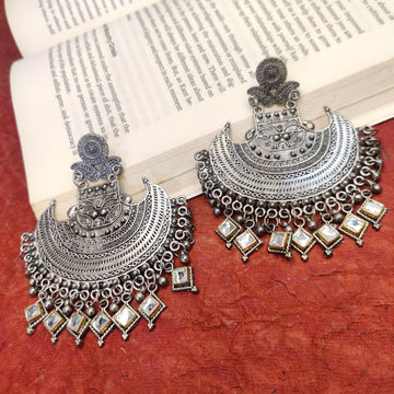Elegant Designer Silver Earrings