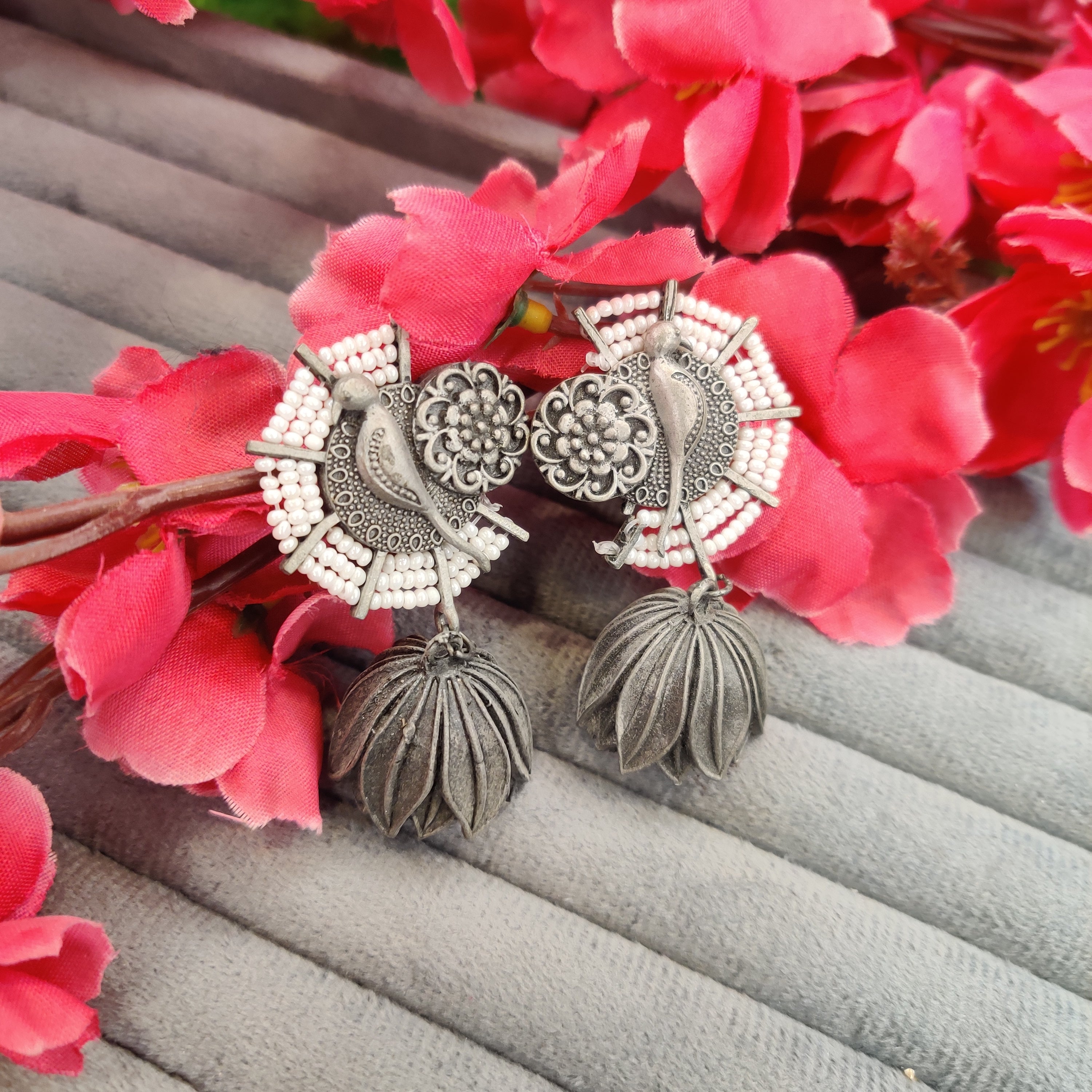 Antique Bird Design Jhumka