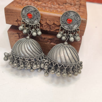 Statement German Silver Jhumka