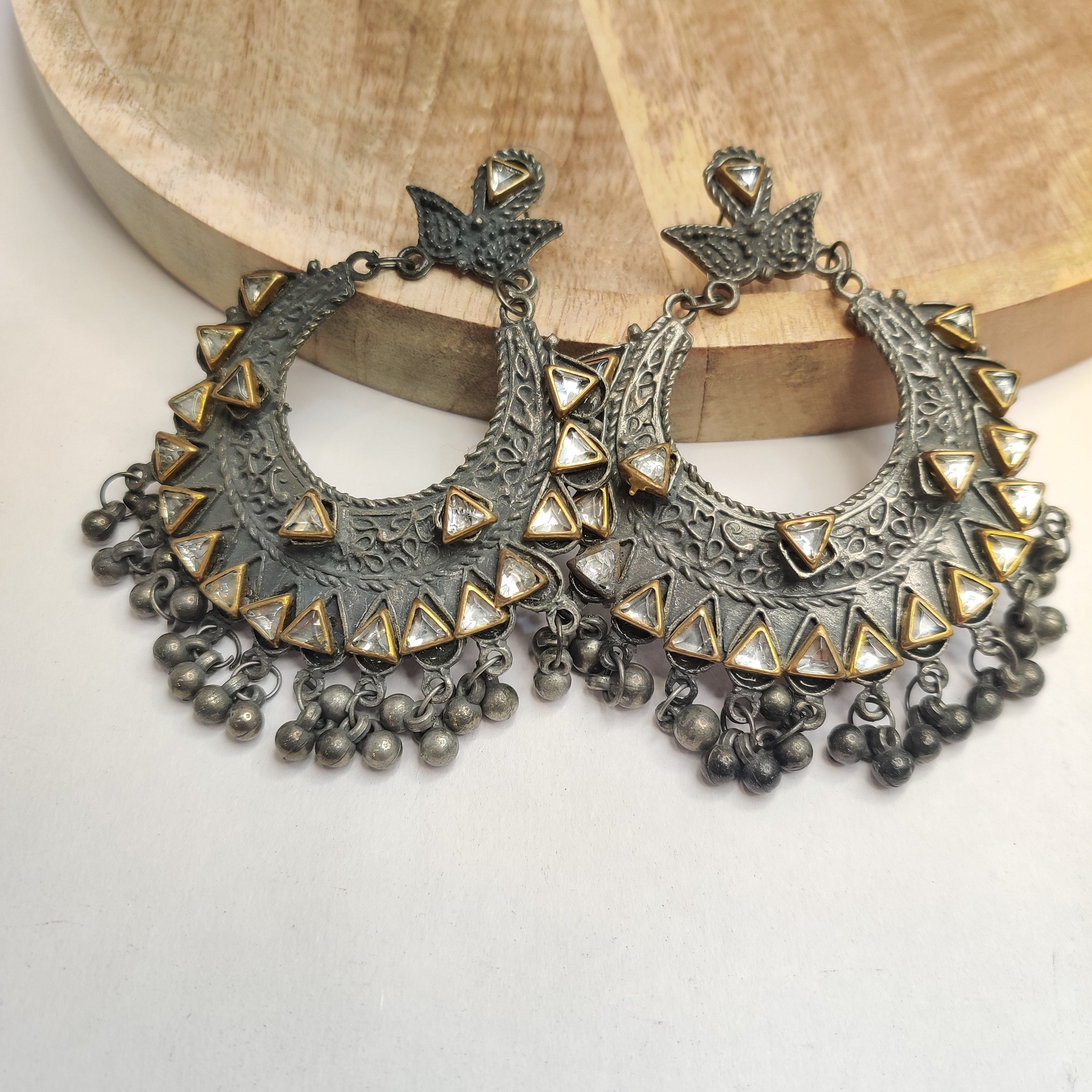 Designer German Silver Earrings