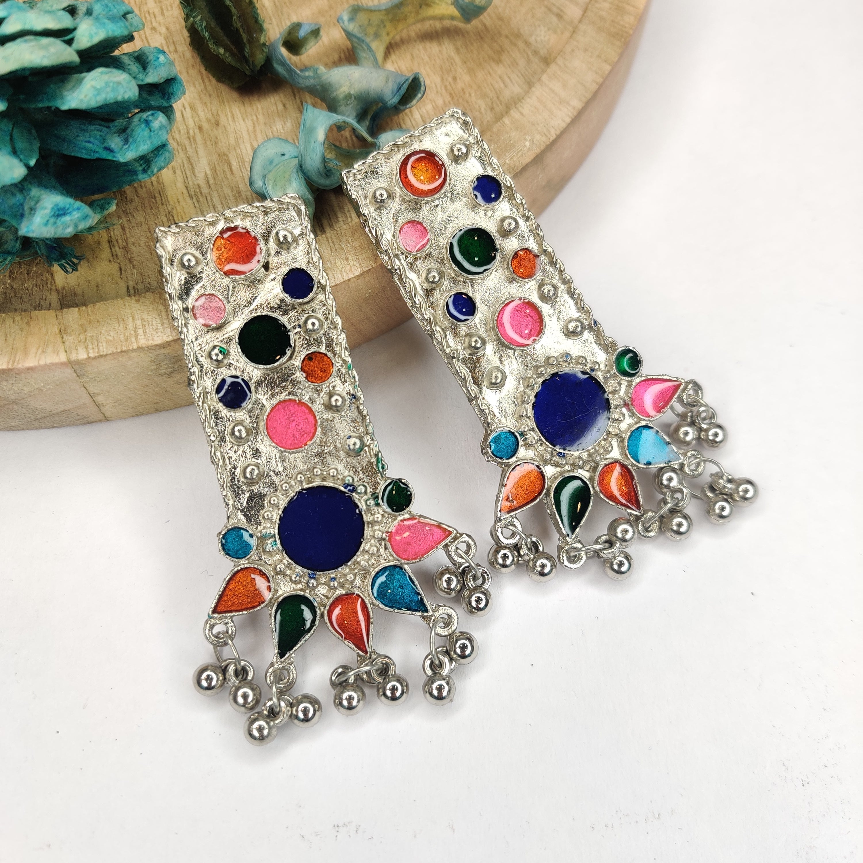 Big Multi Color Studs For Women