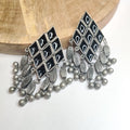Black Afghani Stud Earrings