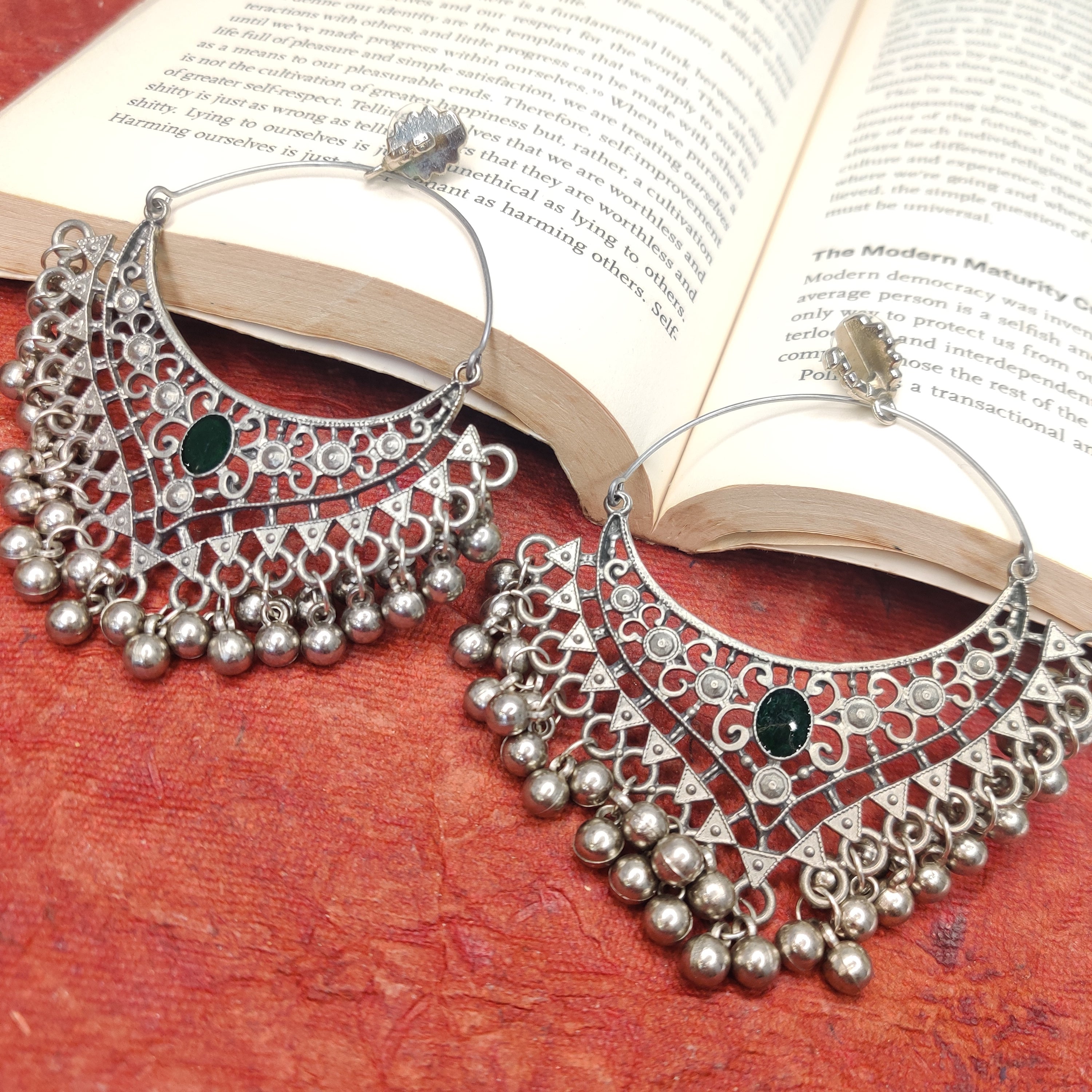 Chic Black & Silver Minimal Earrings