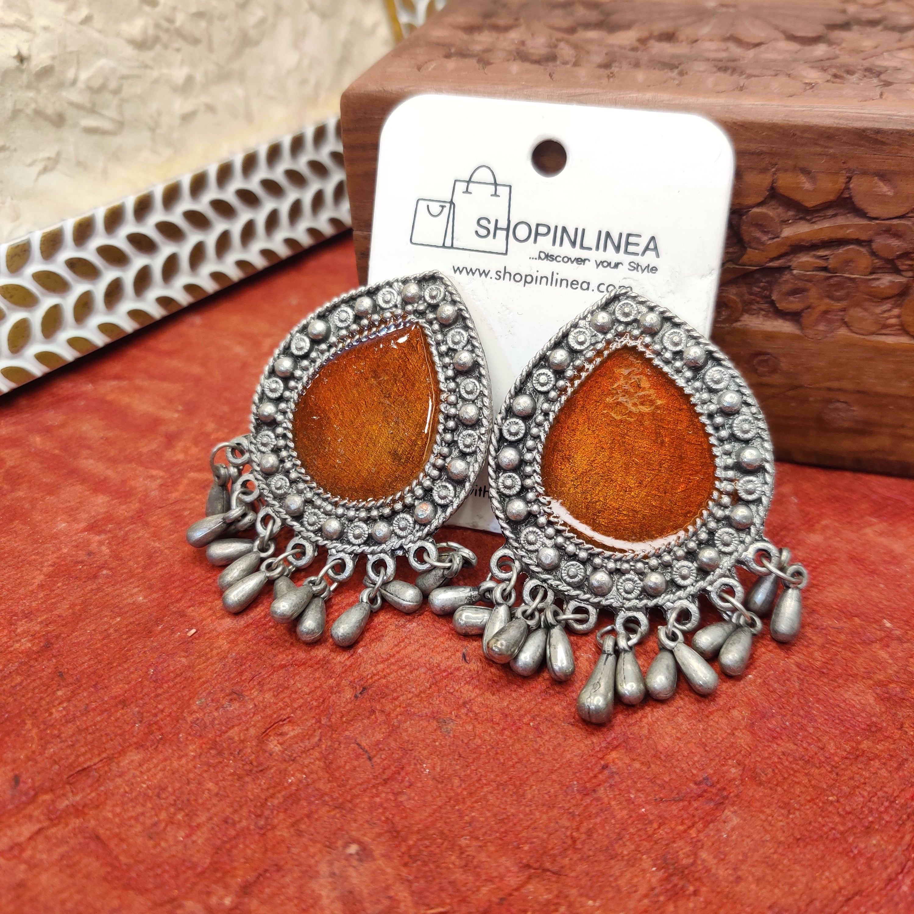 Rust Color Enamel Studs
