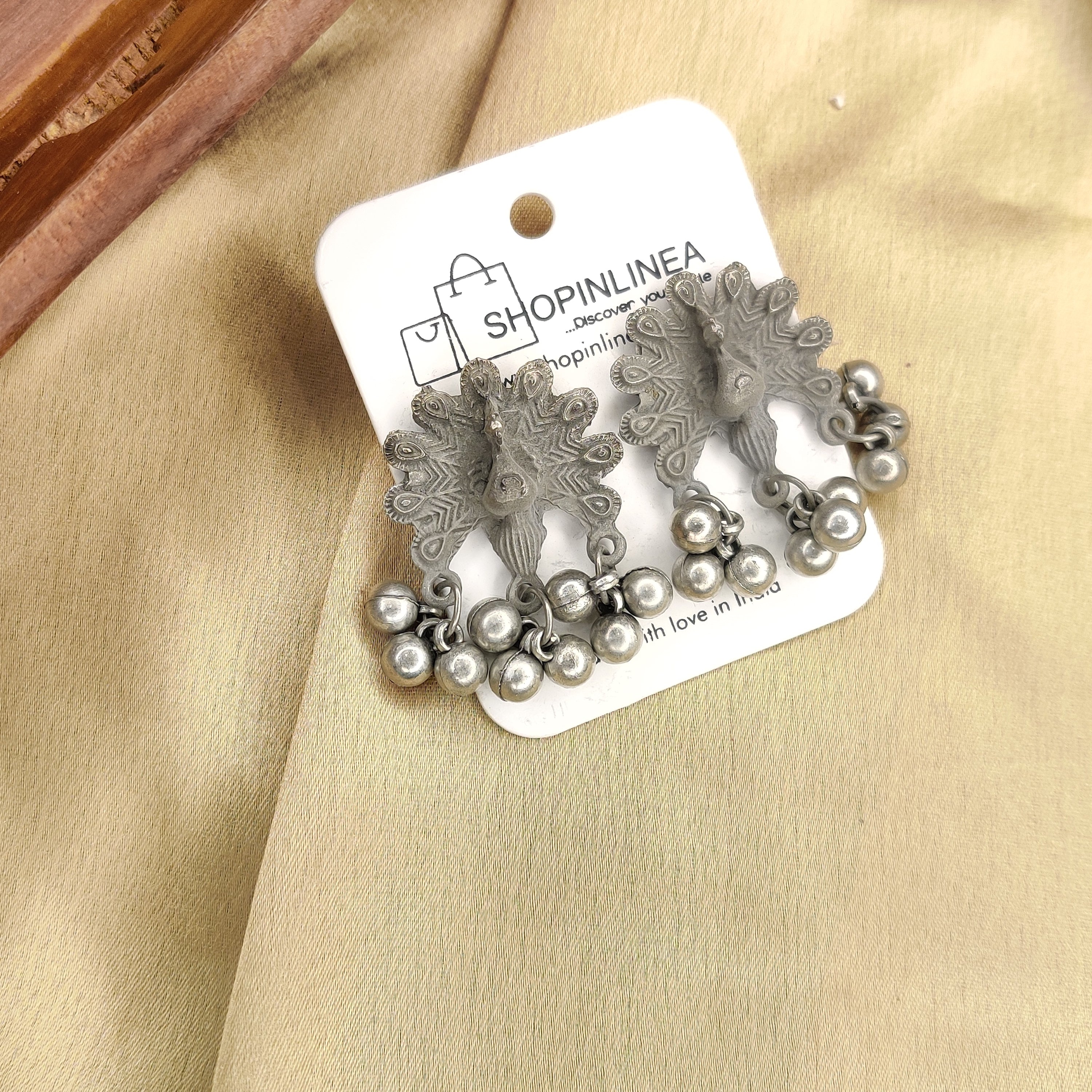 Oxidised Peacock Design Necklace Set