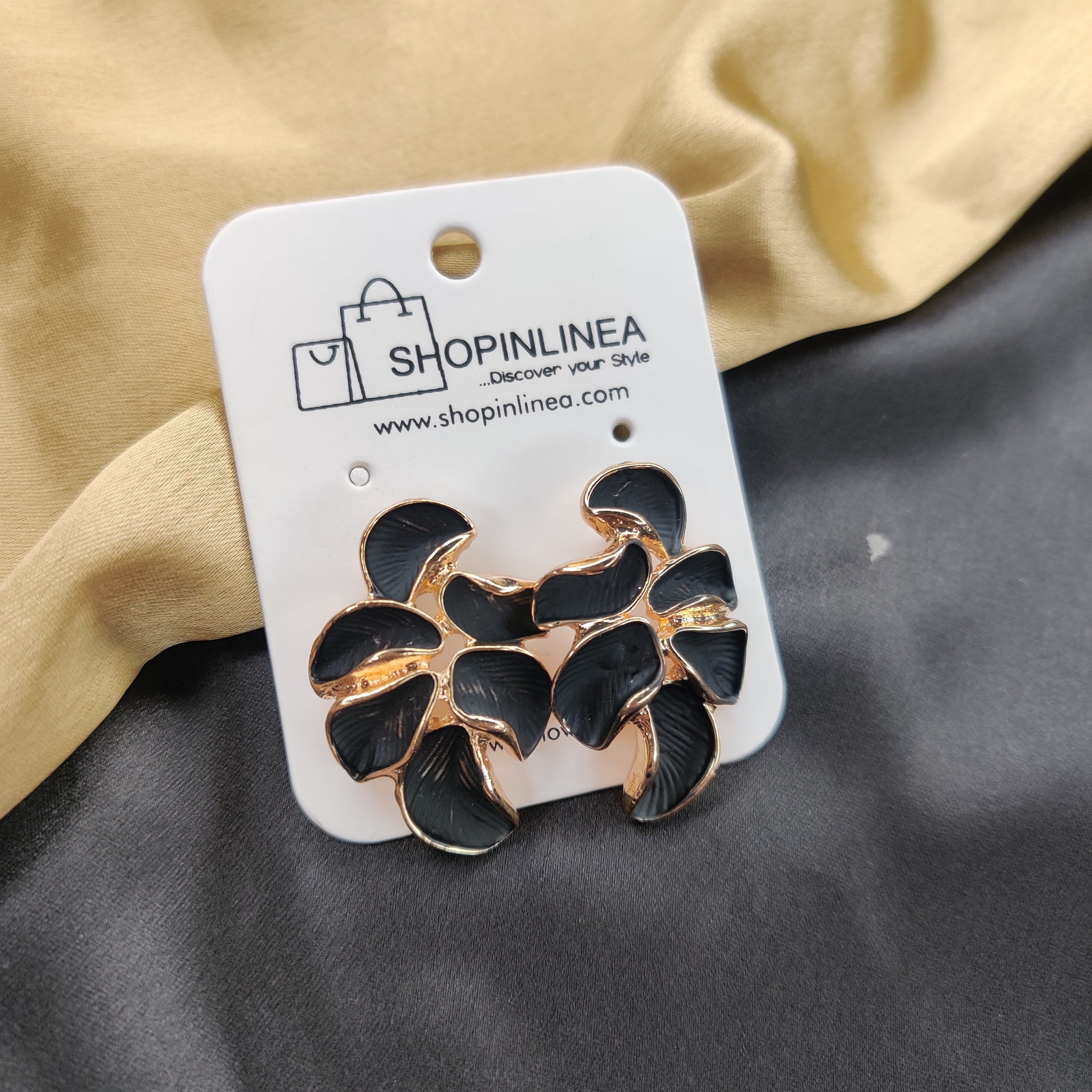 Black Abstract Studs