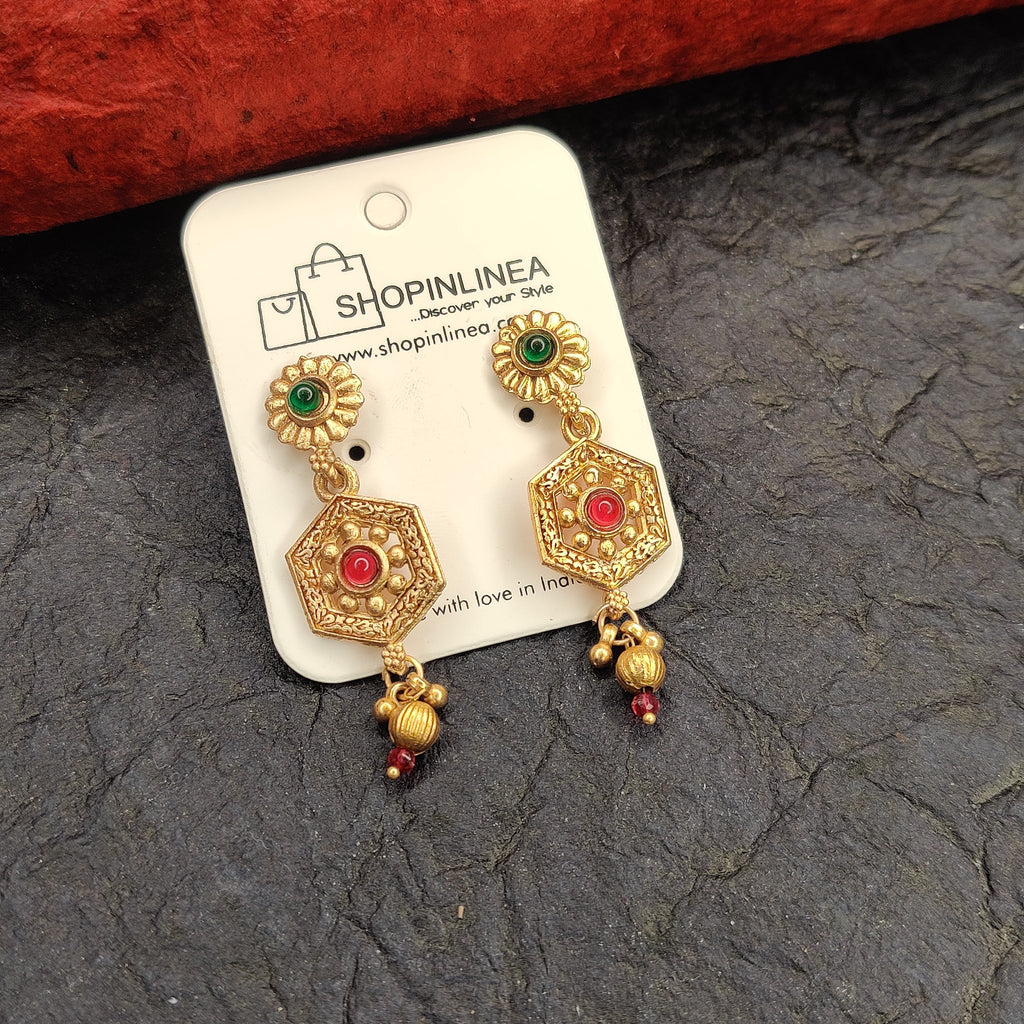 Festive Pearl Temple Jewellery Set for Women