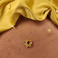 Delicate Lotus Pendant Invisible Chain Necklace