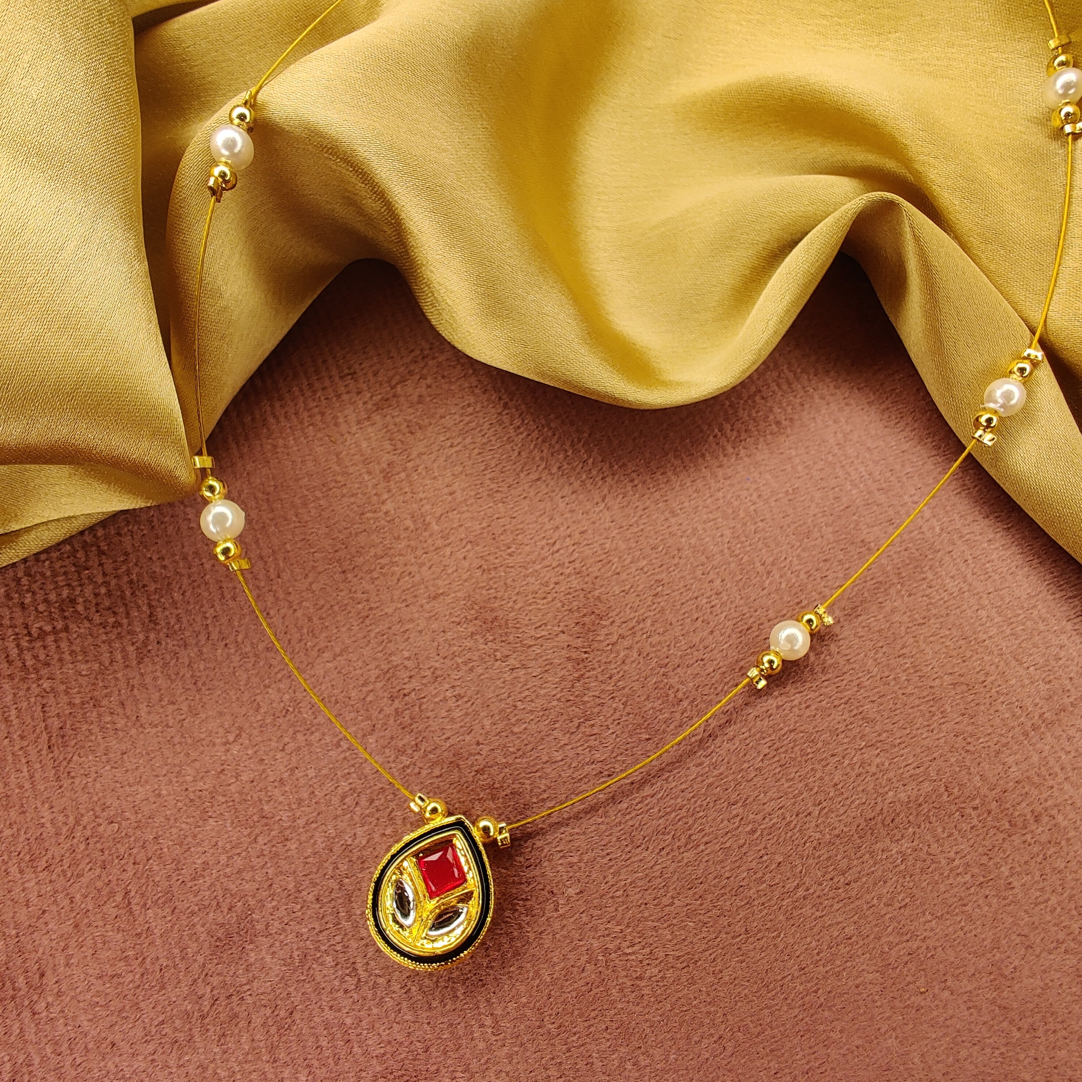 Minimal Chain Necklace with Regal Charm