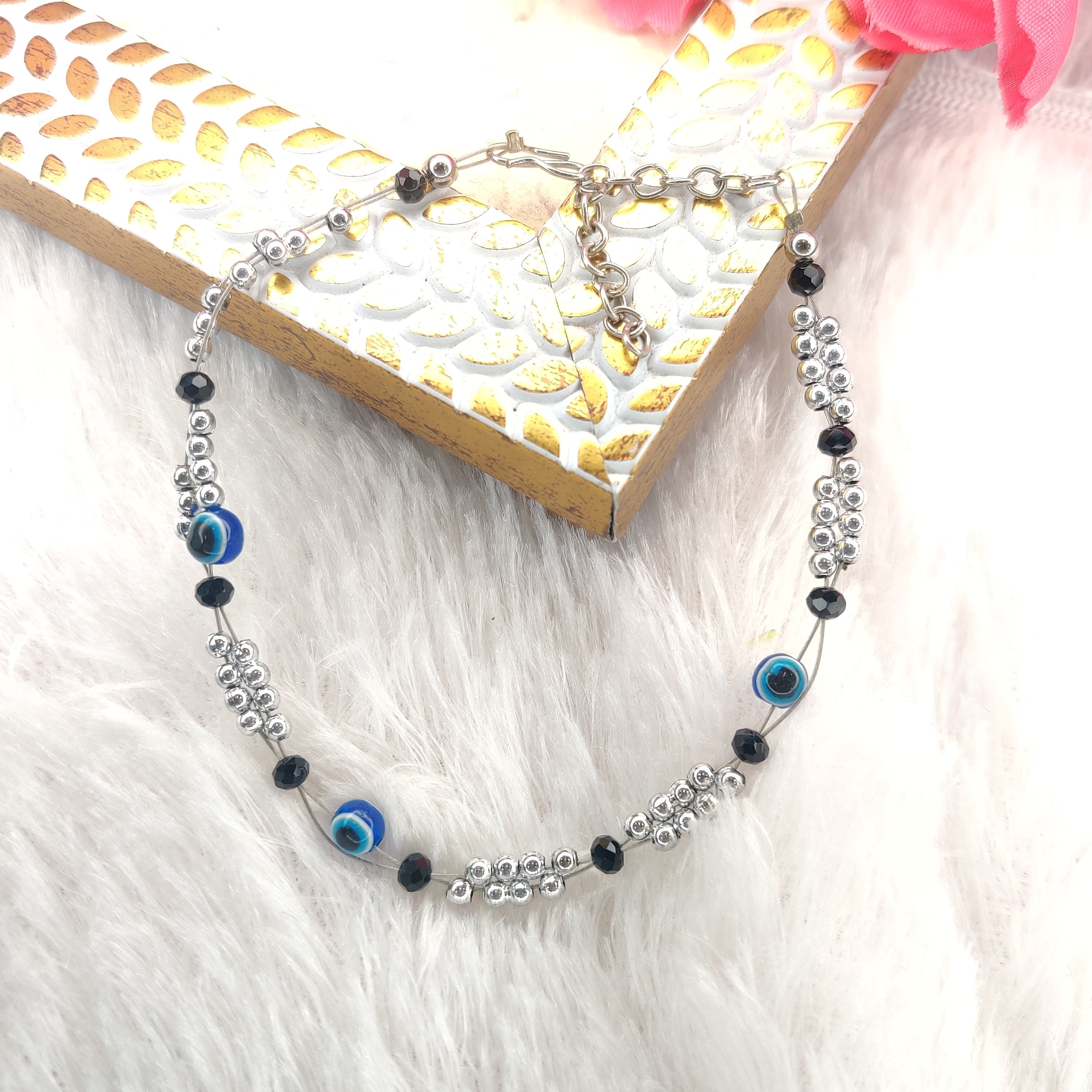 Delicate Blue Evil Eye Anklet