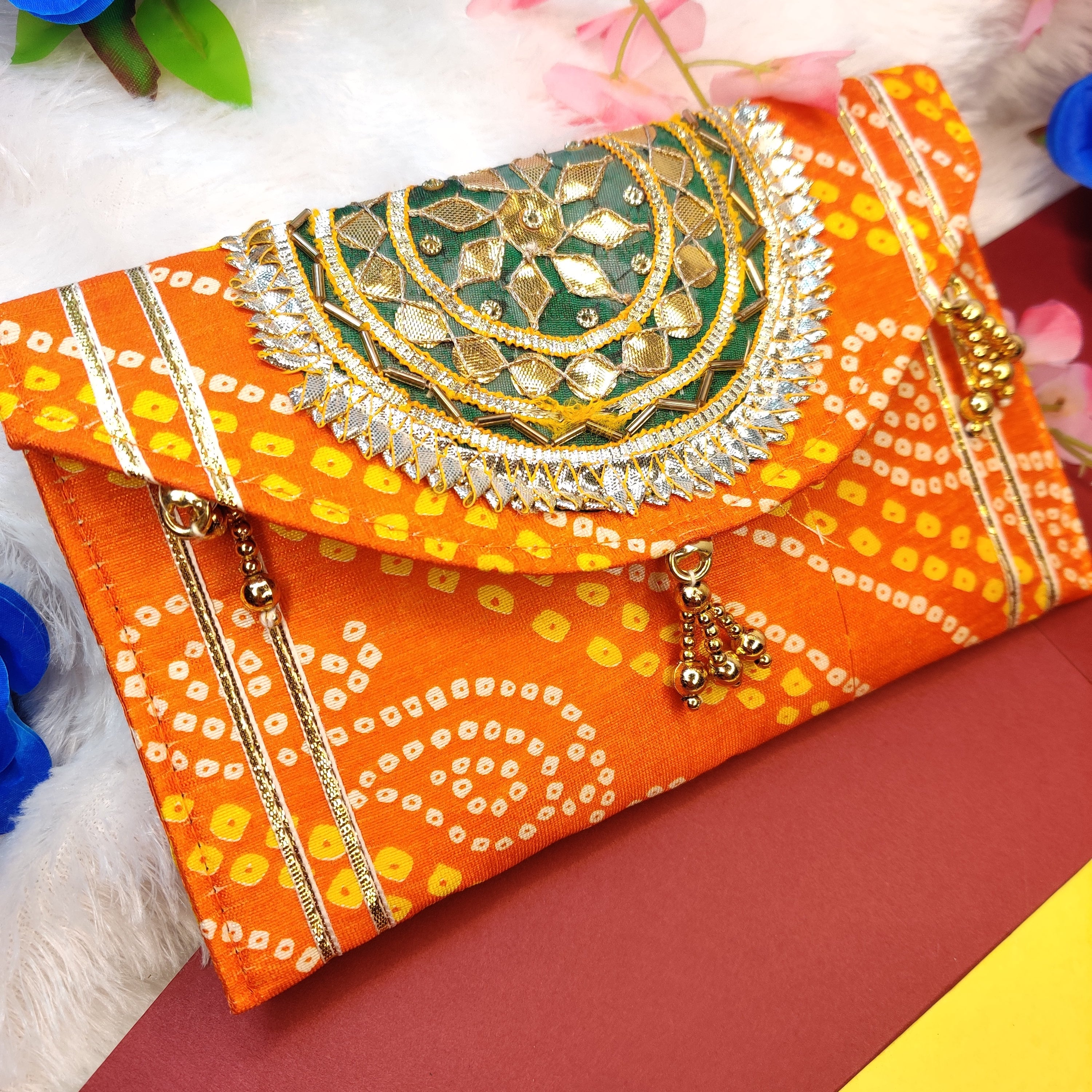 Jaipuri Clucth Orange