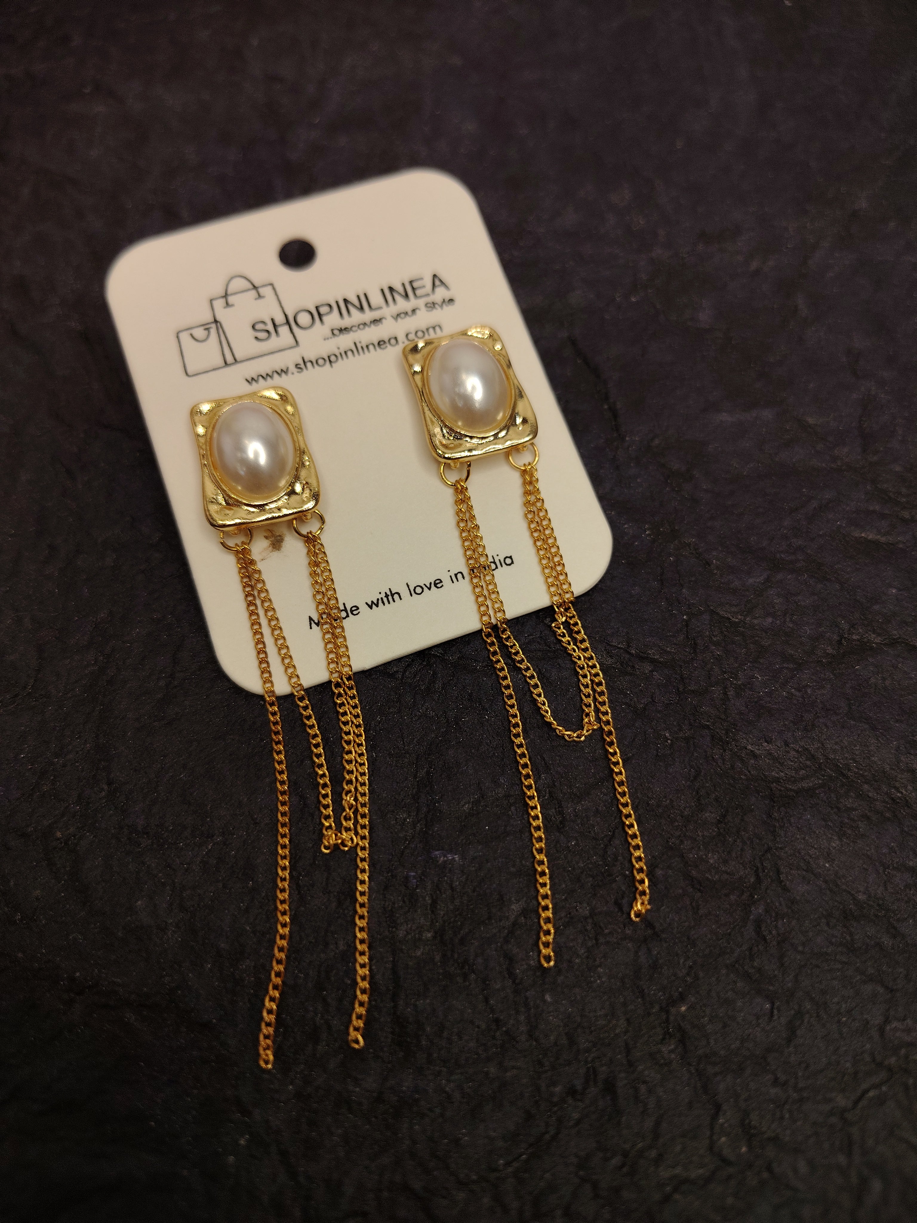 Luxe Gold-Tone Drop Chain Earrings