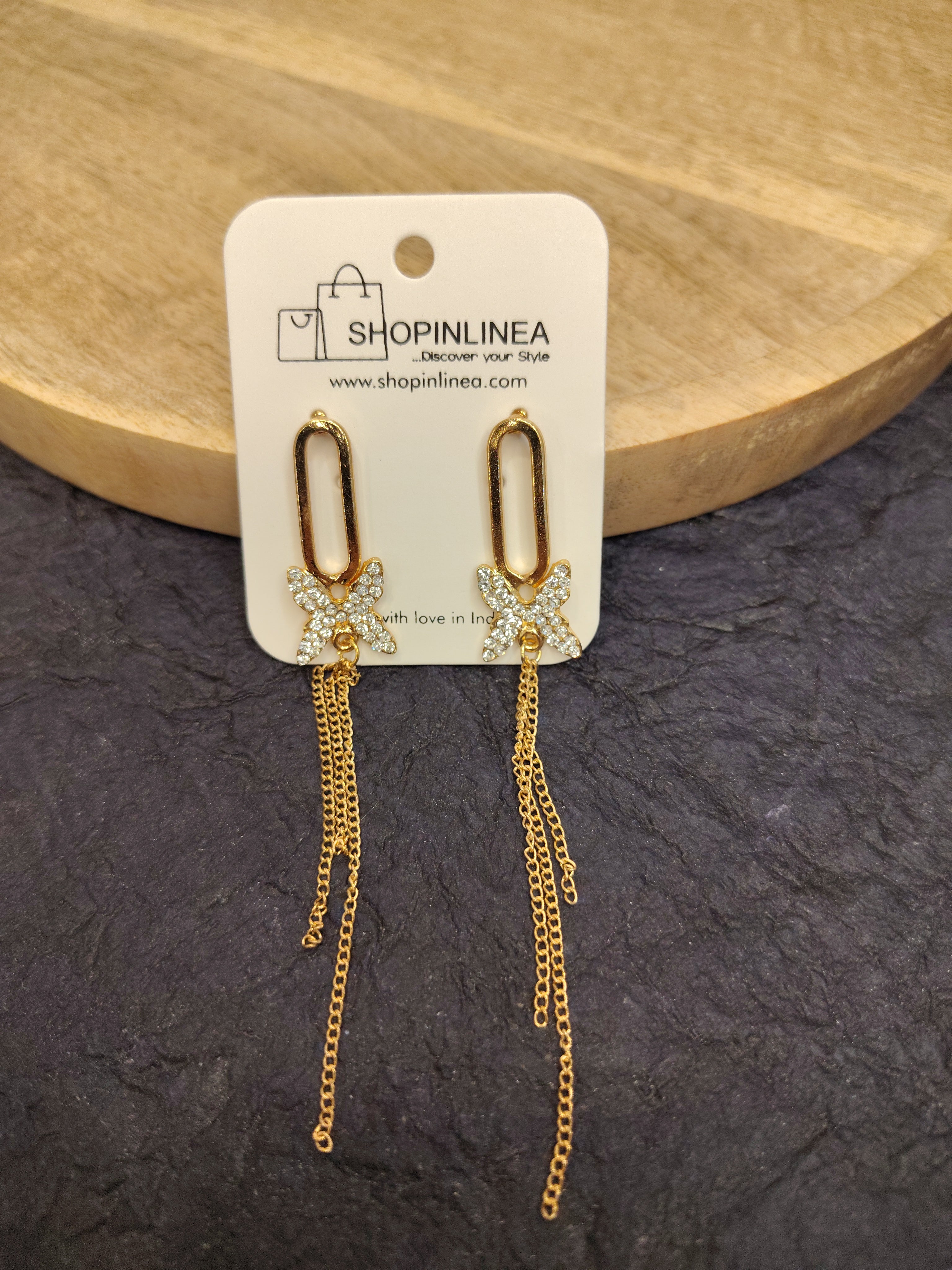 Golden Cascade Chain Earrings