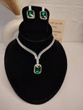 Regal Sparkle Stone Necklace Set