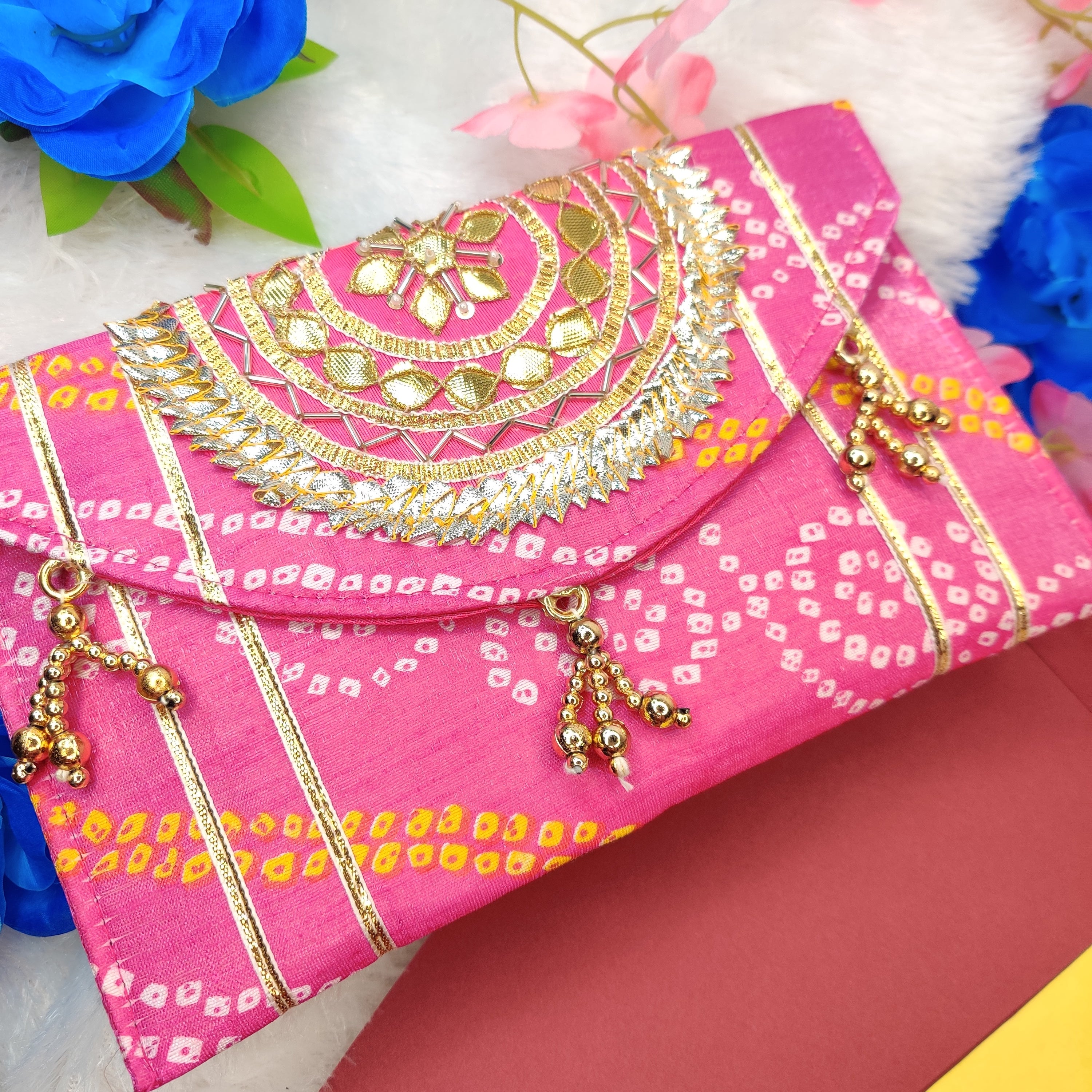 Jaipuri Clutch Pink