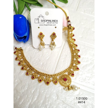 Royal Gold Tone Necklace Set