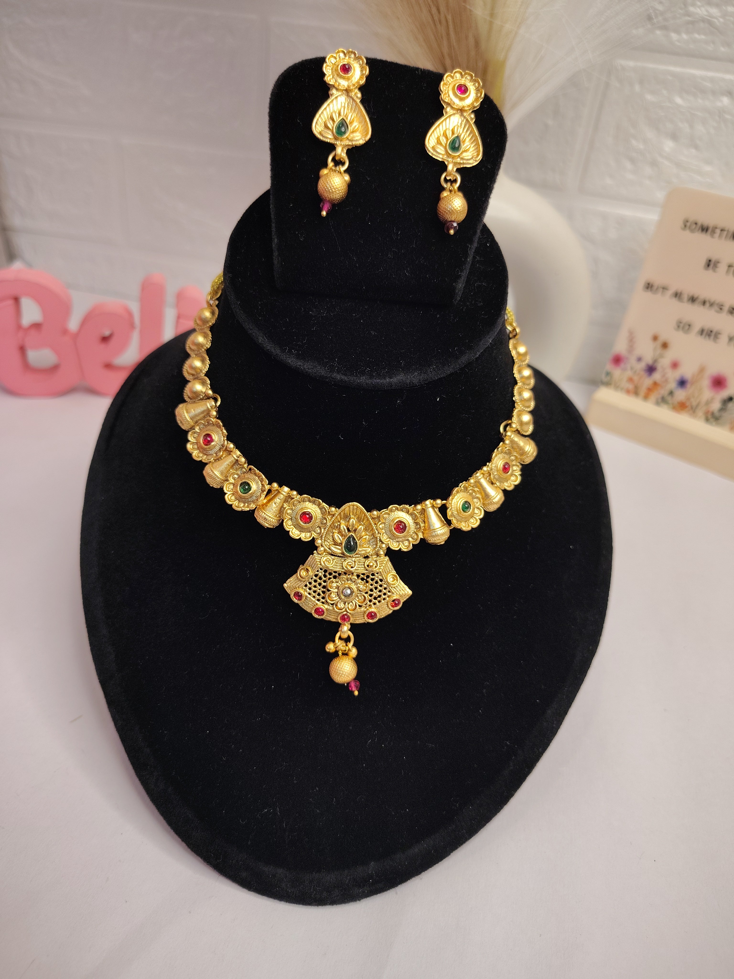 Timeless Royal Brass Necklace Set