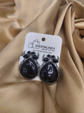 Classic Black Oxidised Studs