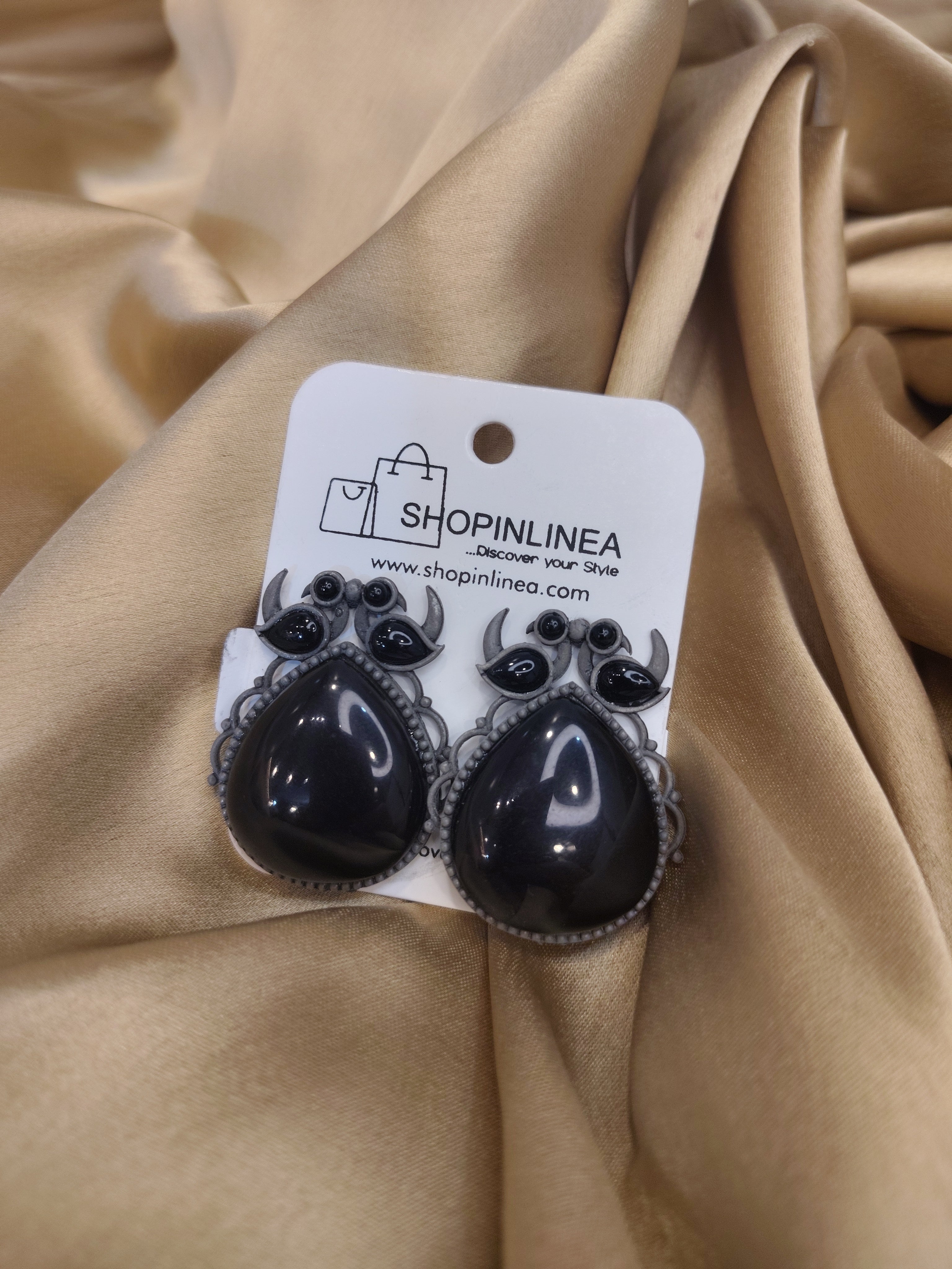 Classic Black Oxidised Studs