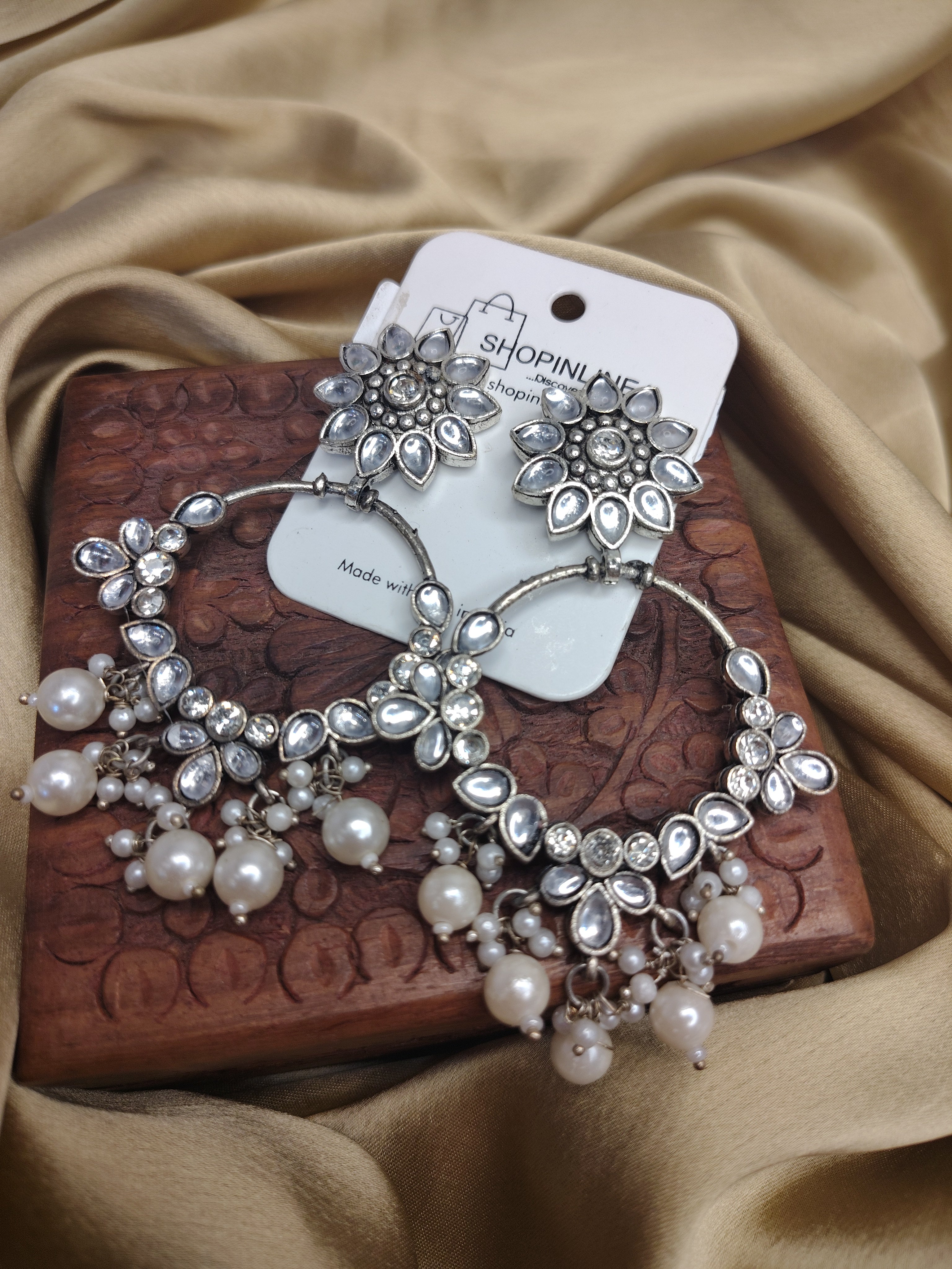 Elegant Silver Danglers