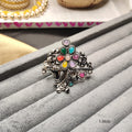 Oxidised Krishna Ring