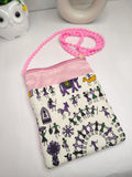 Ethnic Warli Art Pink Sling Bag for Women