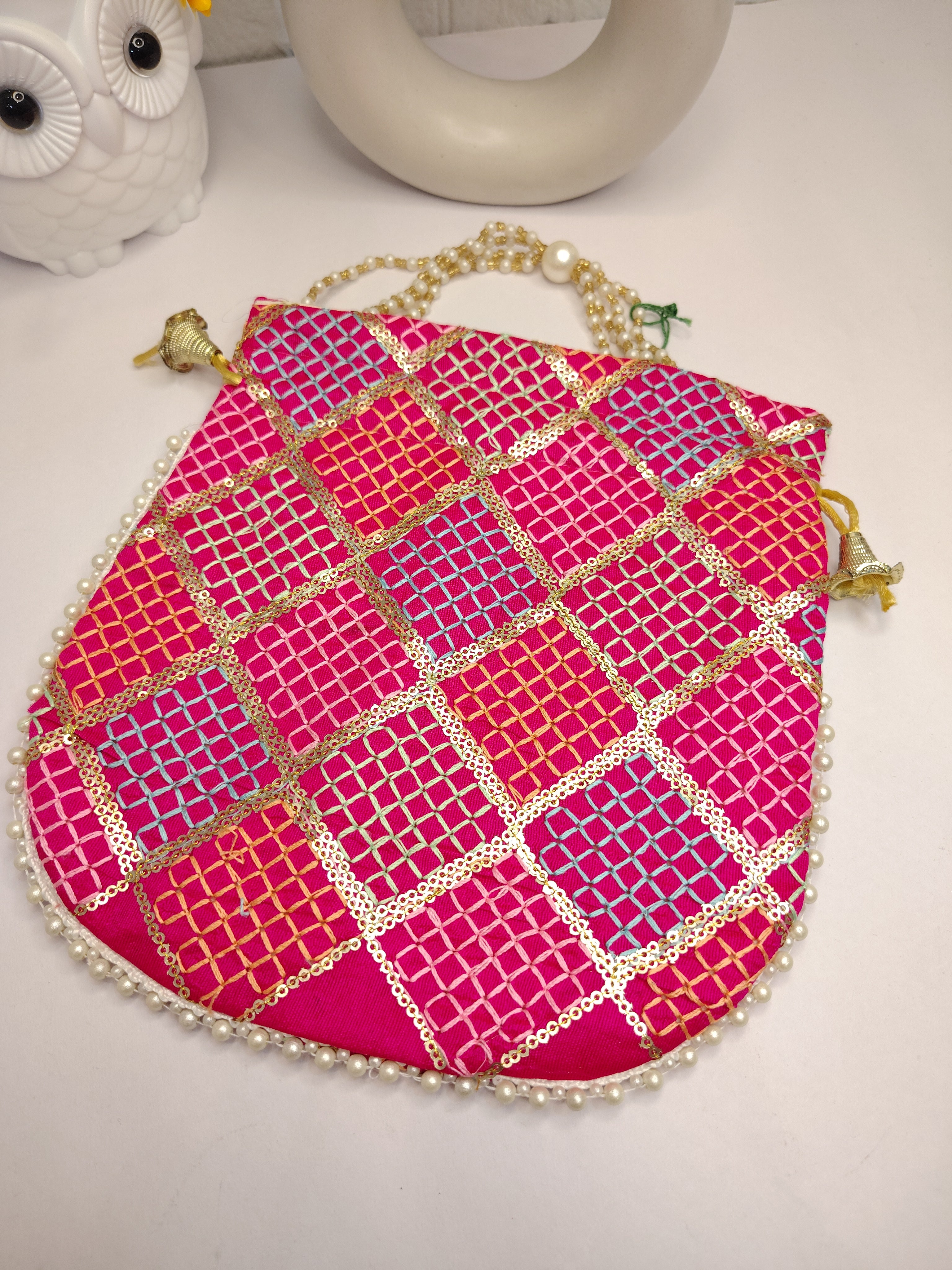 Ethnic Silk Thread Potli