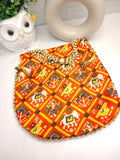 Traditional Patola Orange Potli