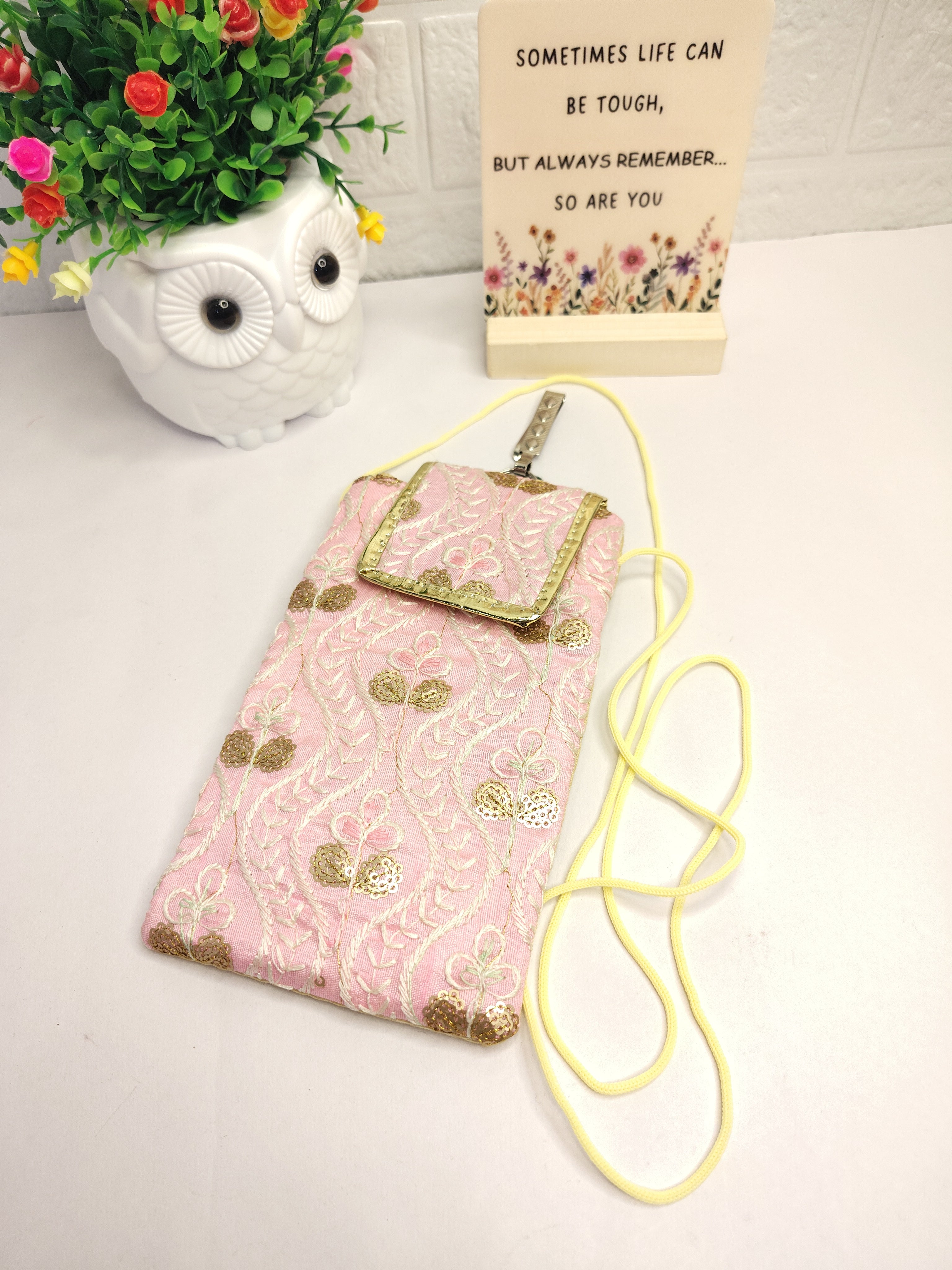 Premium Pink Phone Pouch Bag