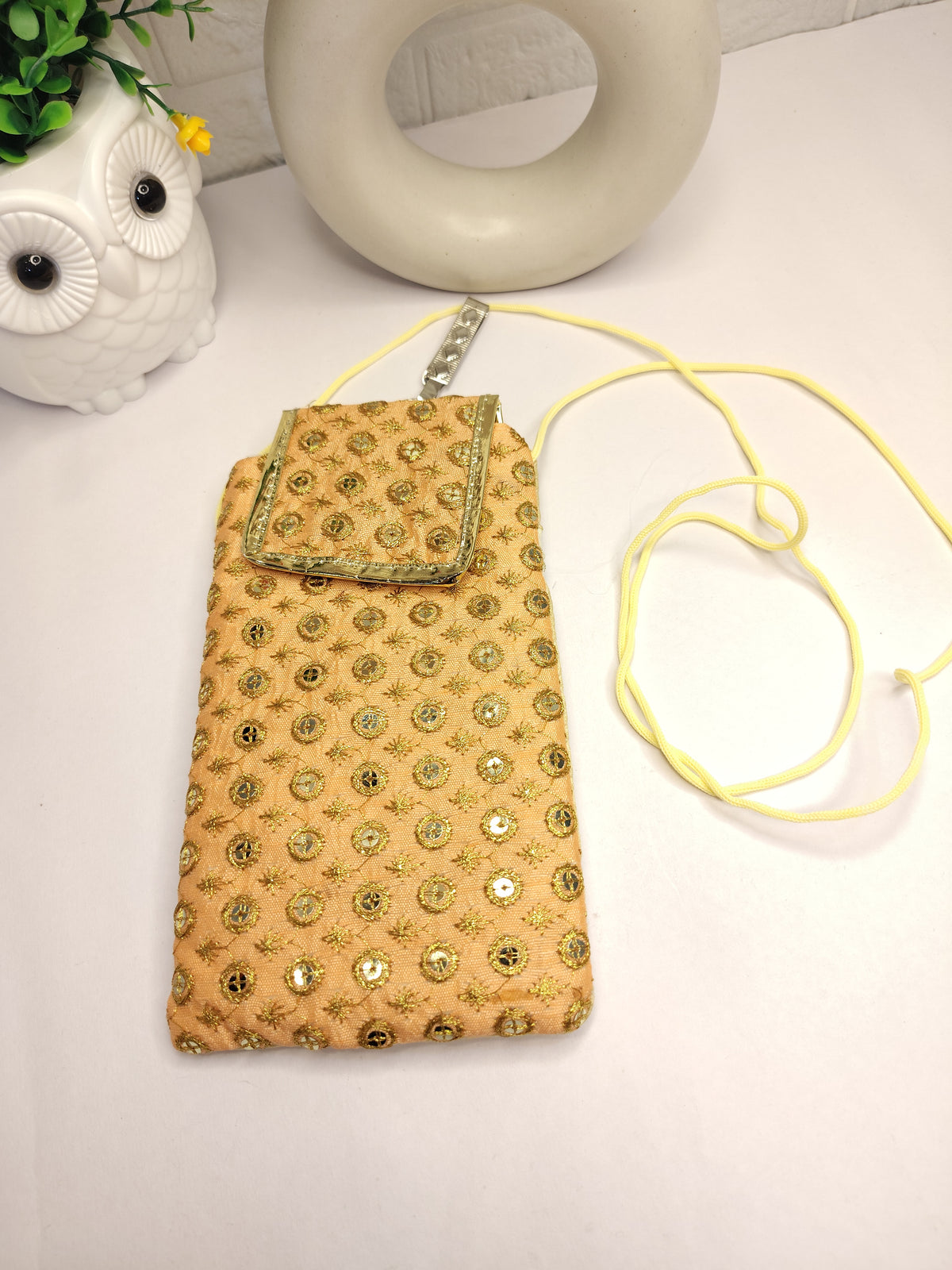 Ethnic Embroidered Mobile Pouch