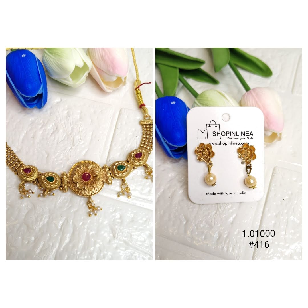 Designer Gold Choker Necklace for Women