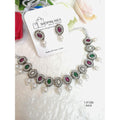 Classic Pearl Jewelry Set with Multicolor Stones for Festive Wear