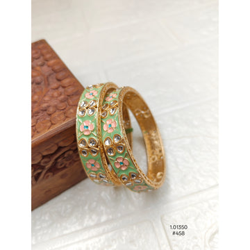 Ethnic Gold Plated Alloy Bangles