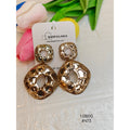 Bold Hammered Gold Earrings |