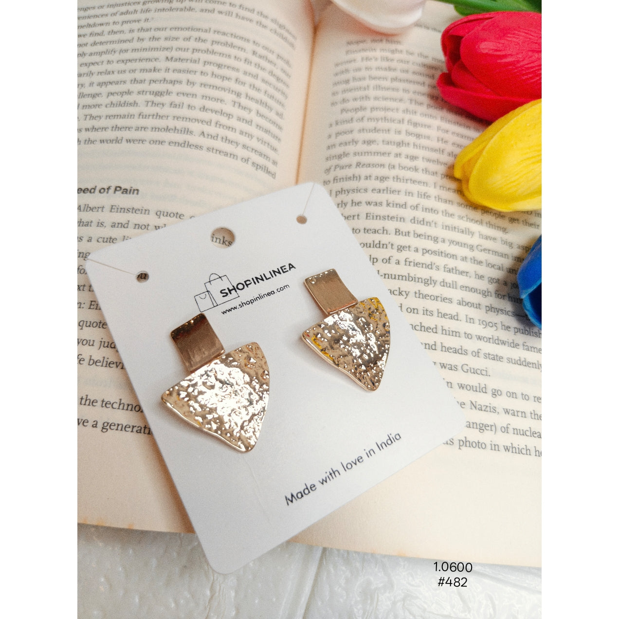 Elegant Gold-Plated Drop Earrings |