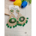 Green Designer Fashion Earrings