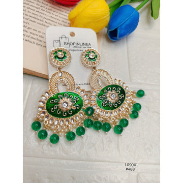 Green Designer Fashion Earrings