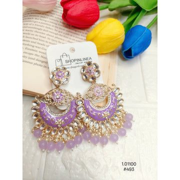 Designer Kundan Chandbali Earrings