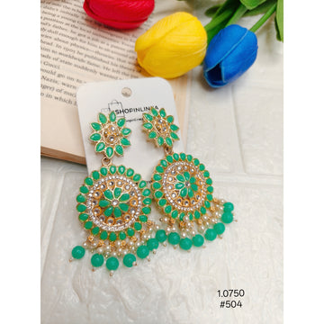 Ethnic Kundan Style Drop Earrings