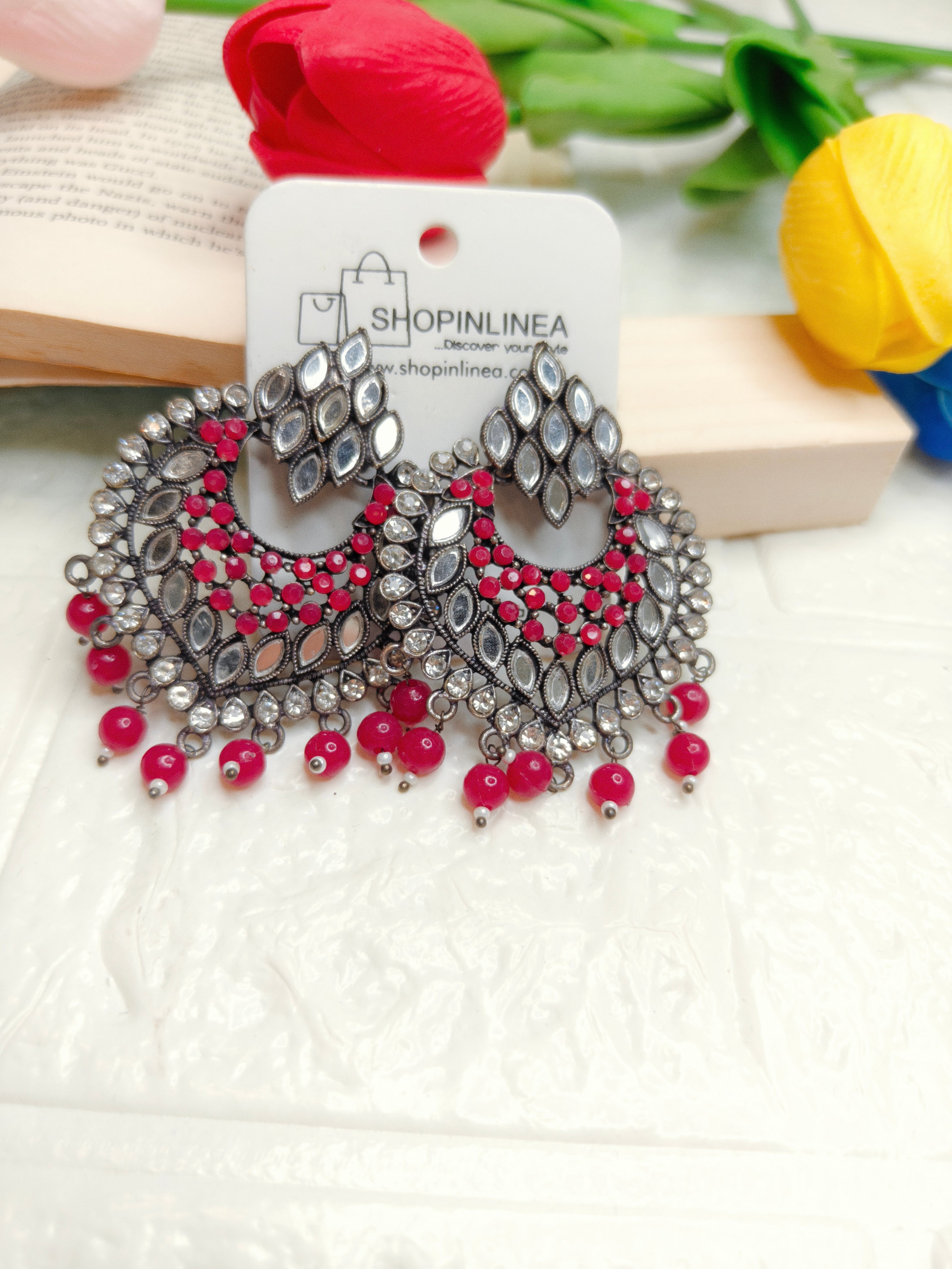 Classic Oxidized Silver-Plated Earrings