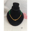 Designer Maharashtrian Thushi Necklace with Green Beads