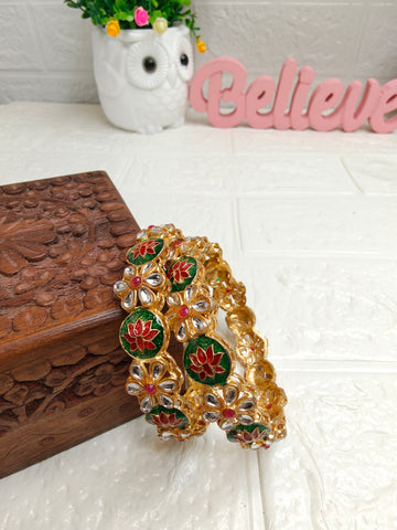 High-End Luxury Stone Studded Bangles