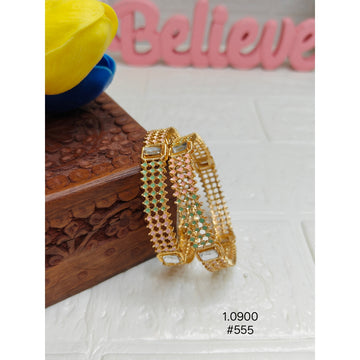 Elegant Gold Plated Brass Bangles