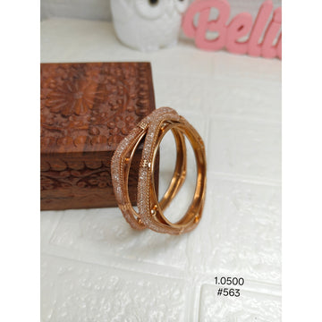 Rose Gold Finish Metal Bangle