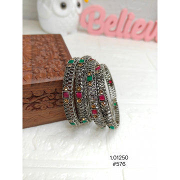 Premium Oxidized Silver Kada