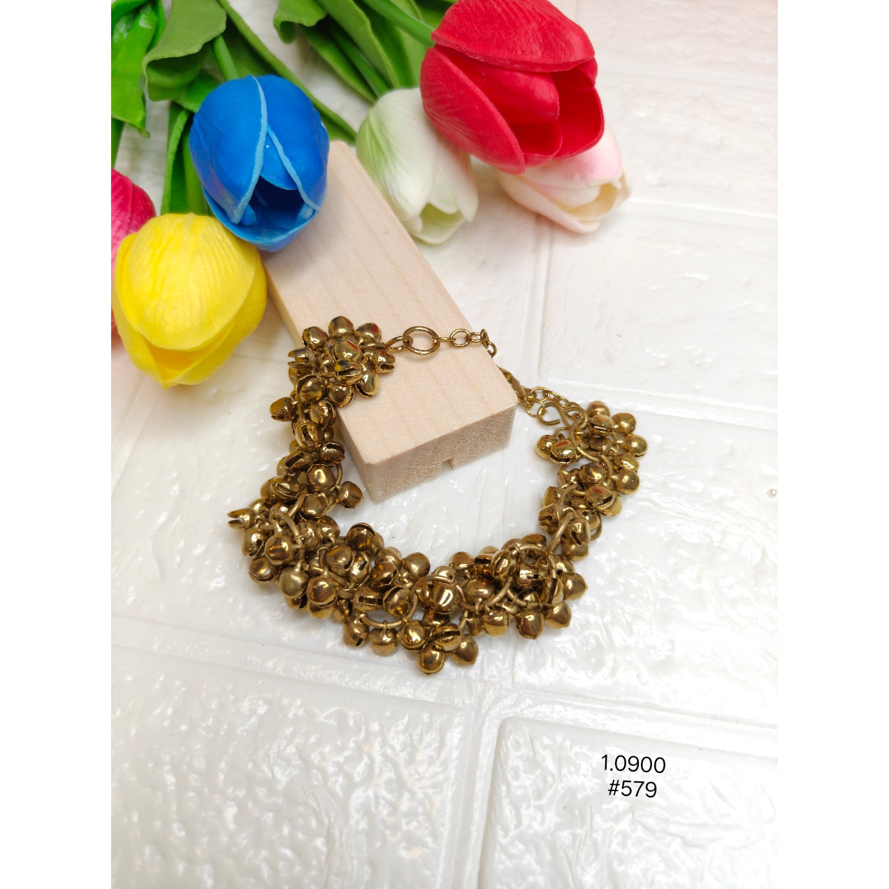 Ethnic Gold Ghungroo Bracelet