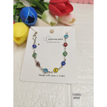 Vibrant Evil Eye Link Chain Bracelet
